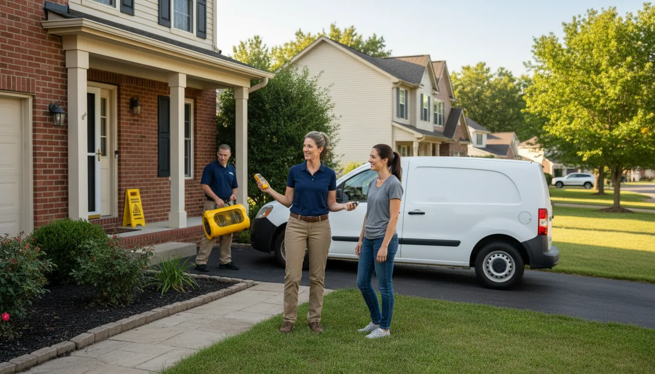 Residential water damage restoration in Yoder, CO